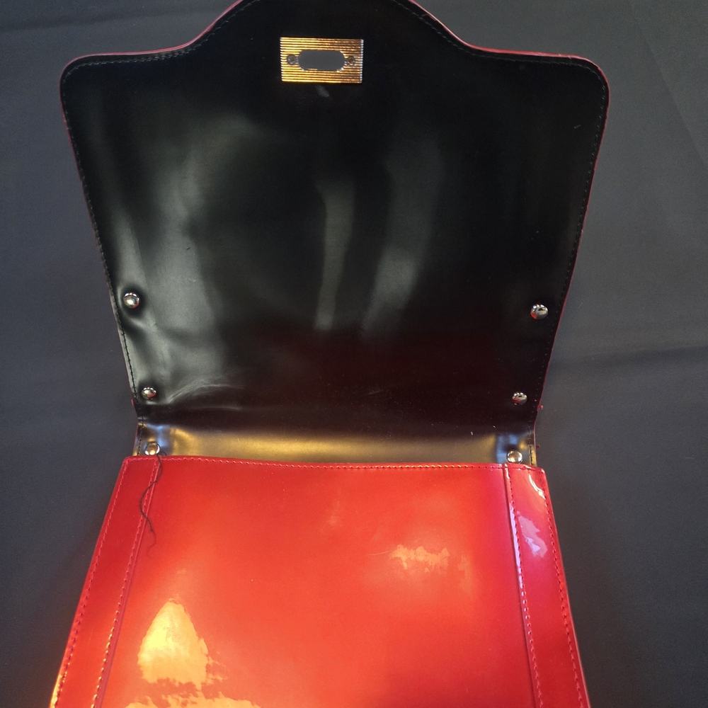 Beijo Red Patent Shoulder Bag - Picture 3 of 6